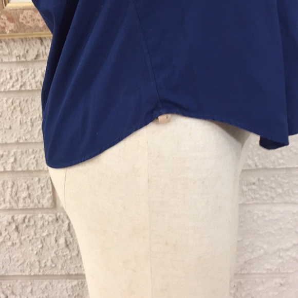 🌹From Collars To Cuffs Striped Trim Button Front Shirt Top - Picture 11 of 13